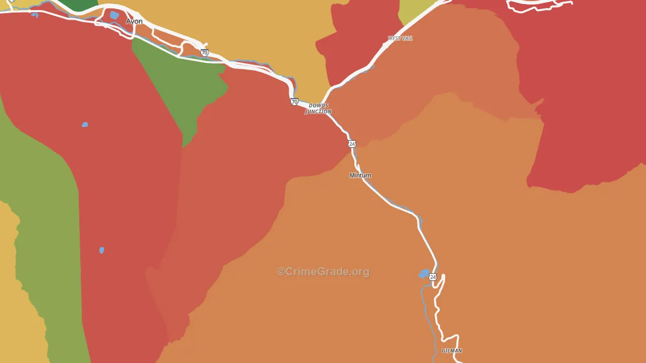 Minturn, CO Map of Assault Rates