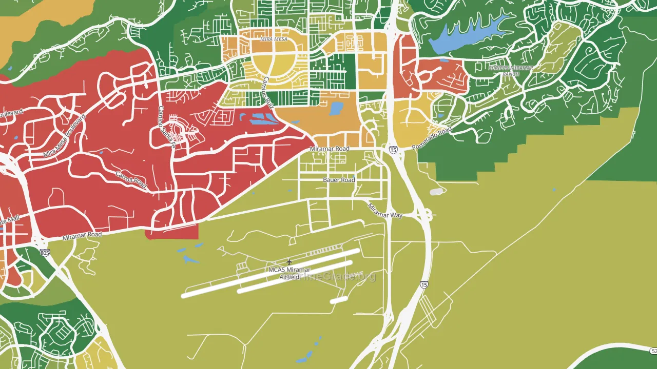 Miramar, San Diego, CA Map of Assault Rates