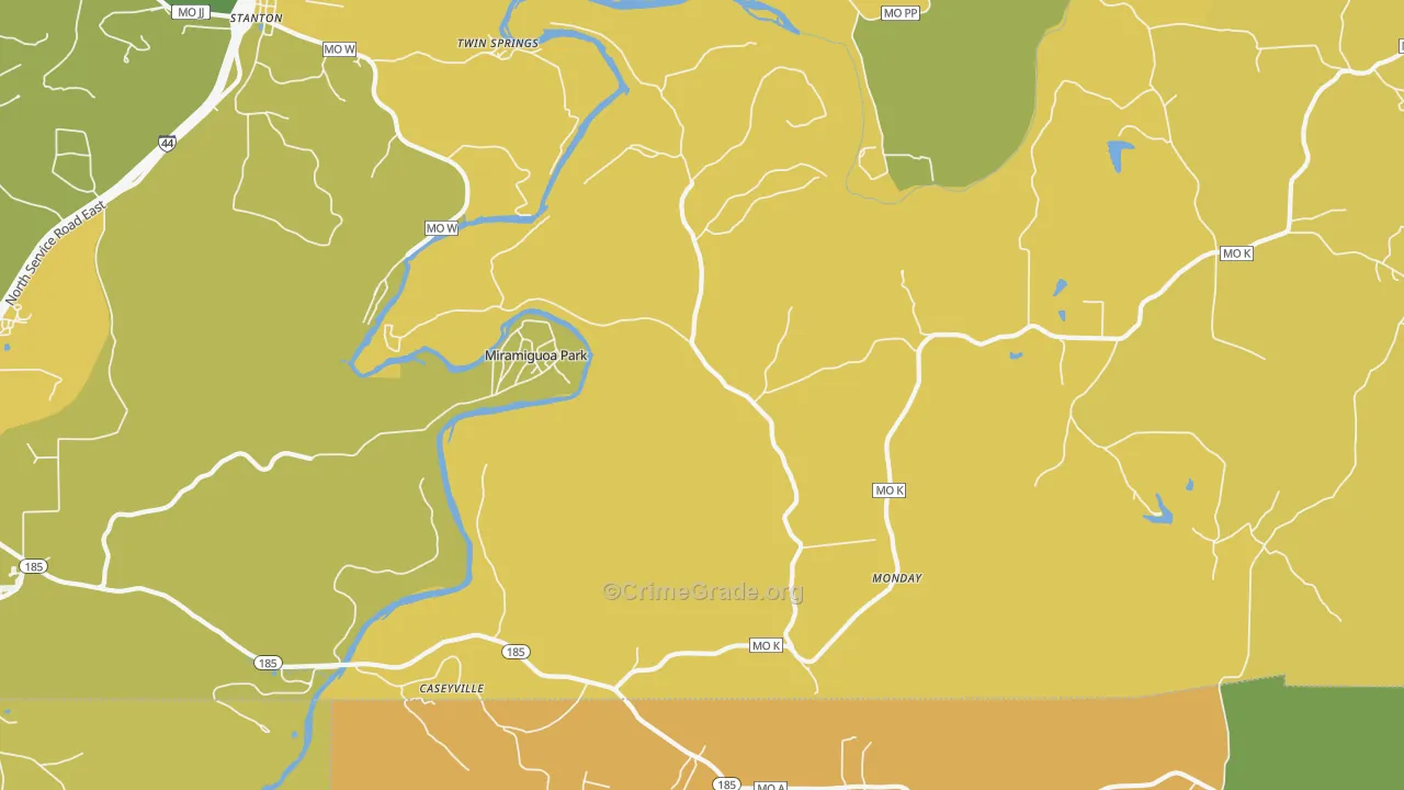 Miramiguoa Park, MO Map of Assault Rates