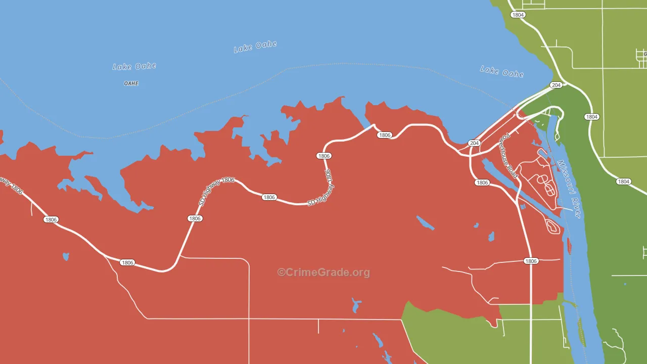 Mission Ridge, SD Map of Assault Rates