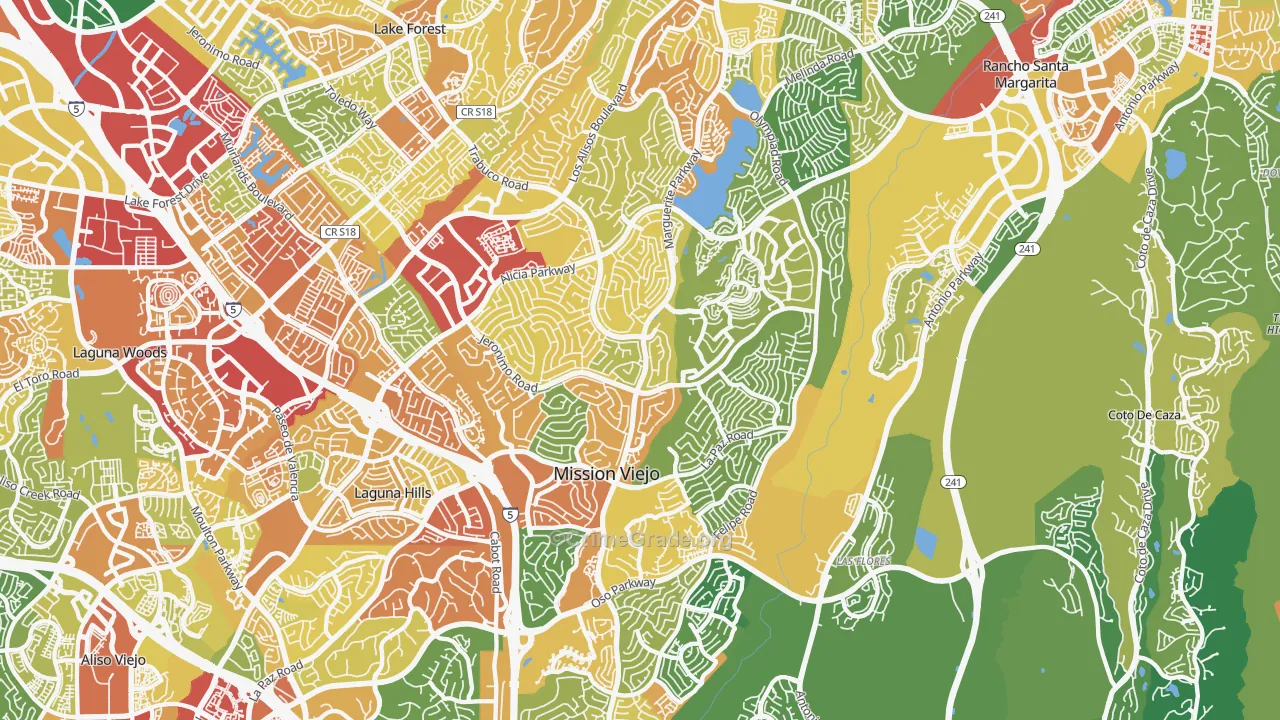 Mission Viejo, CA Map of Assault Rates