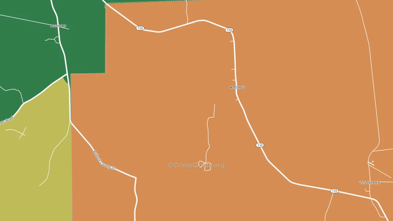 Mitchell, AL Map of Assault Rates