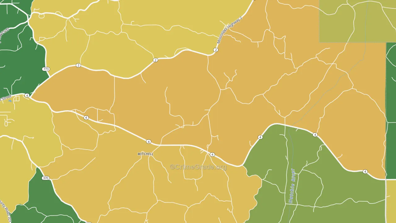 Mitchell, MS Map of Assault Rates