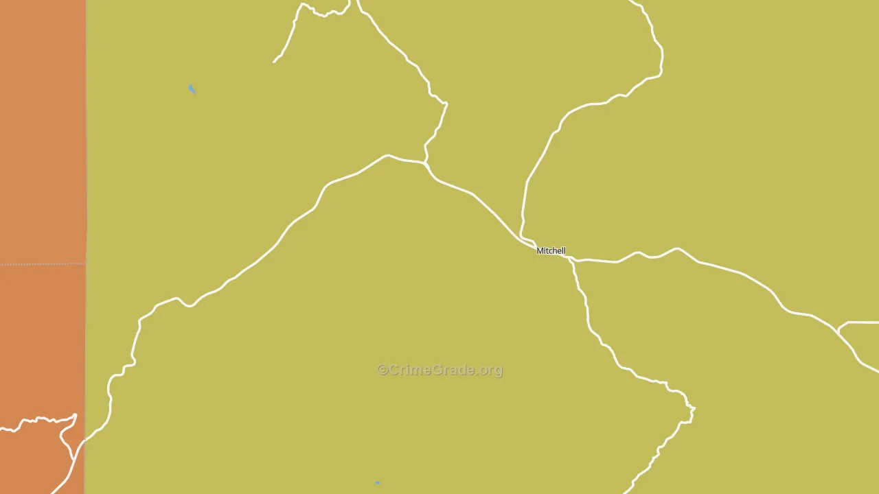 Mitchell, OR Map of Assault Rates
