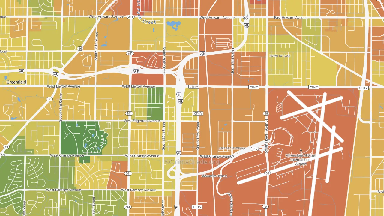 Mitchell West, Milwaukee, WI Map of Assault Rates