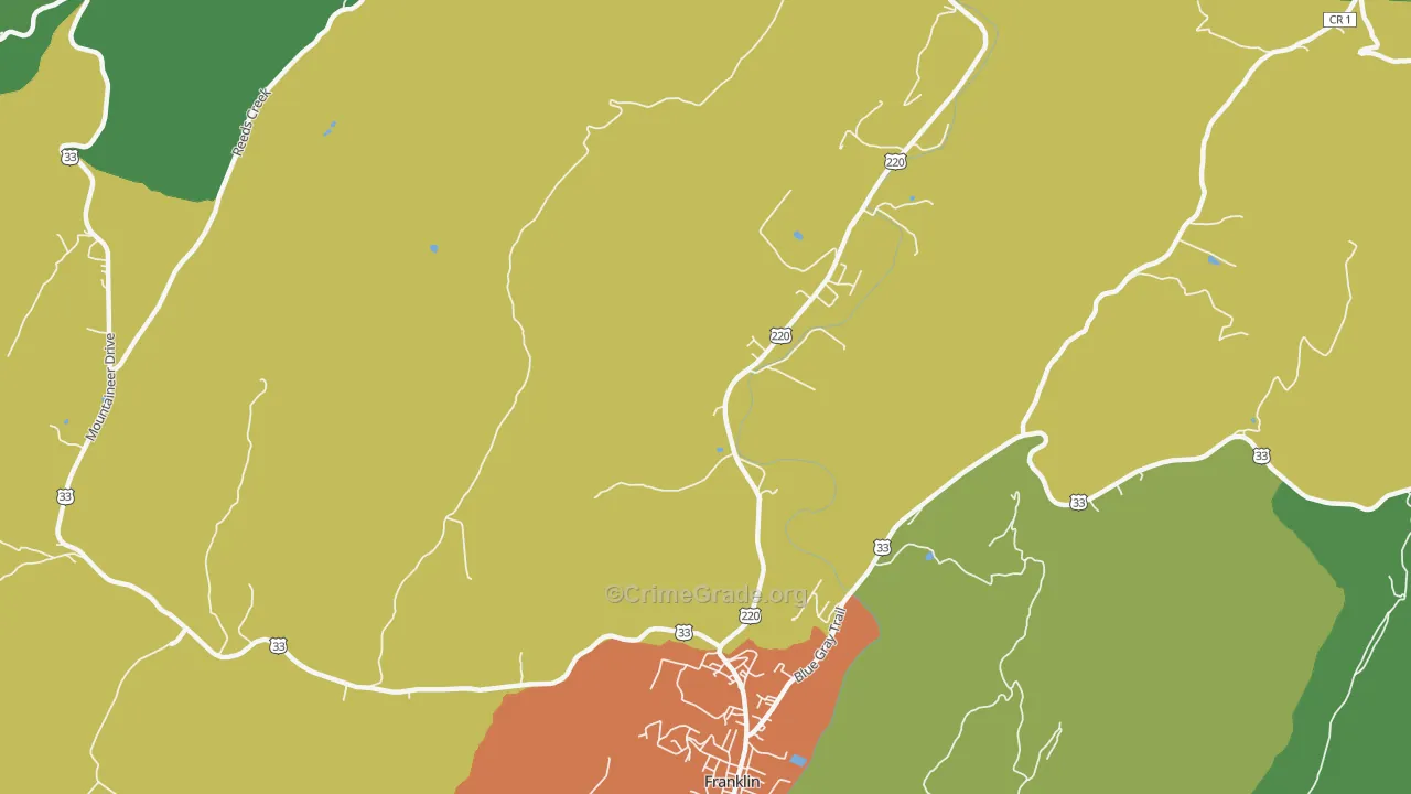 Mitchell, WV Map of Assault Rates