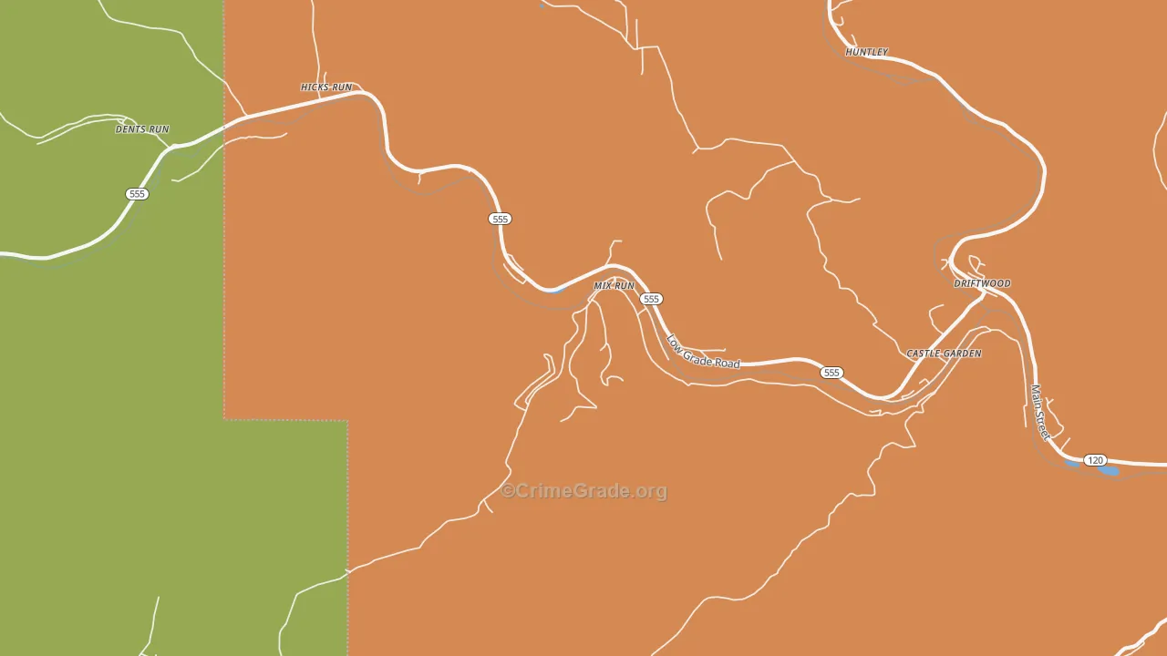 Mix Run, PA Map of Assault Rates