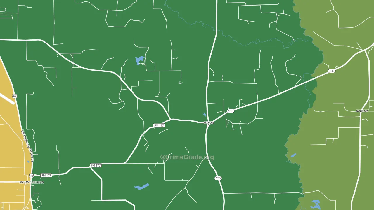 Mixon, TX Map of Assault Rates