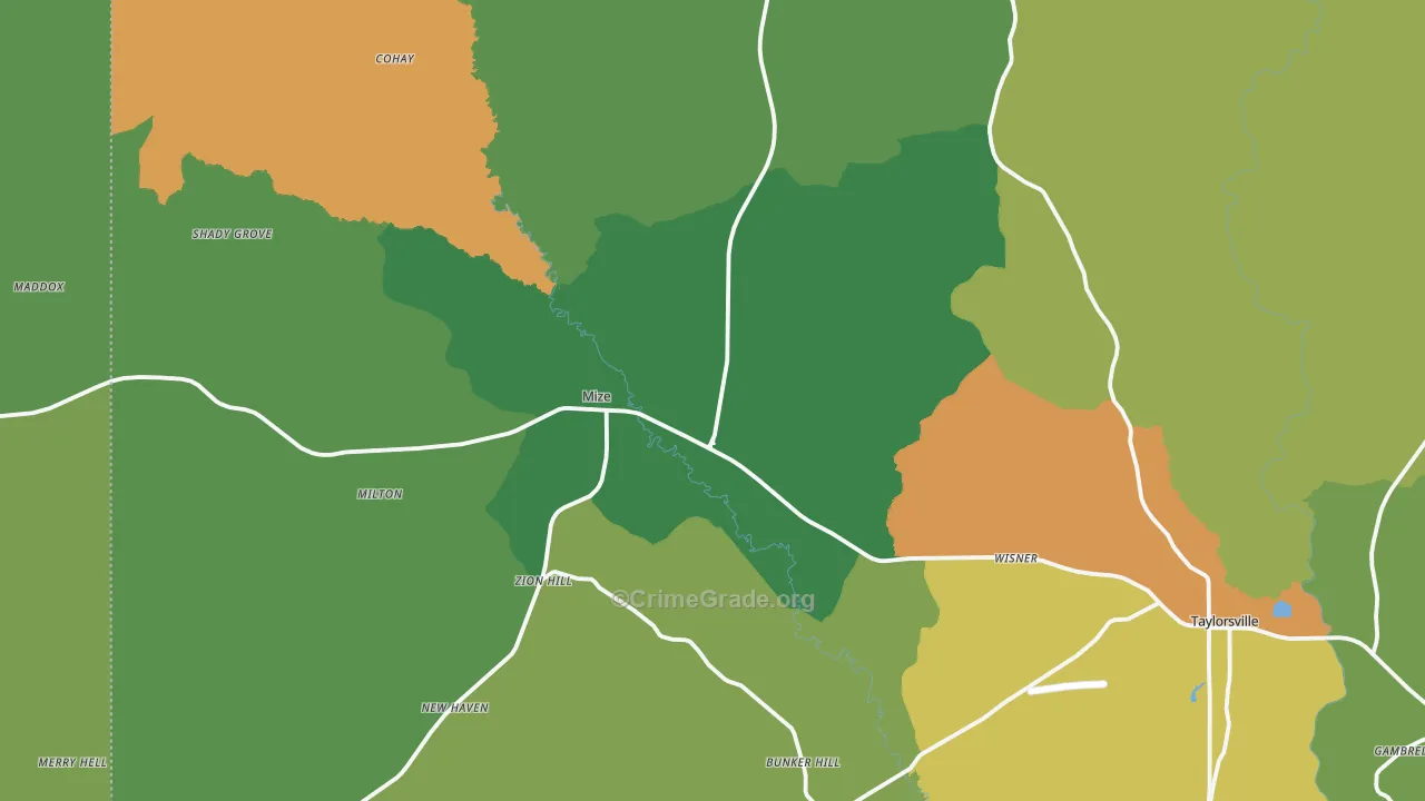 Mize, MS Map of Assault Rates