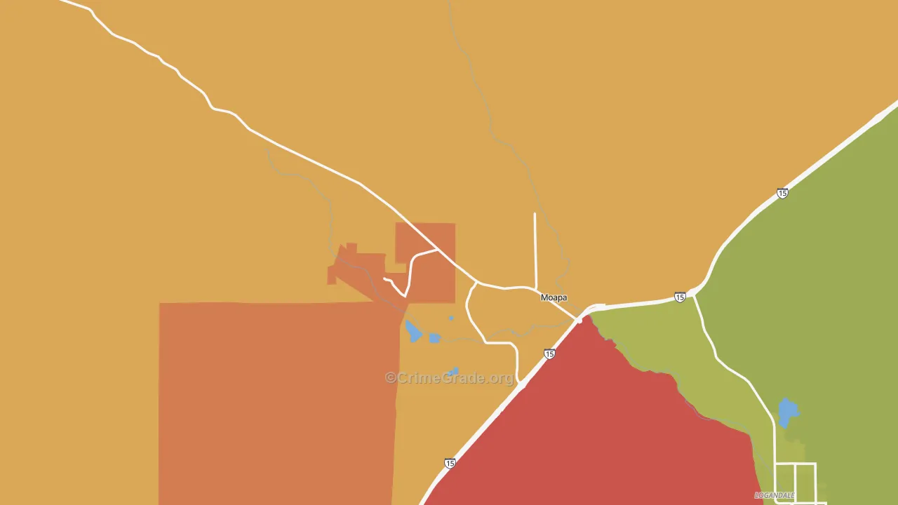 Moapa, NV Map of Assault Rates