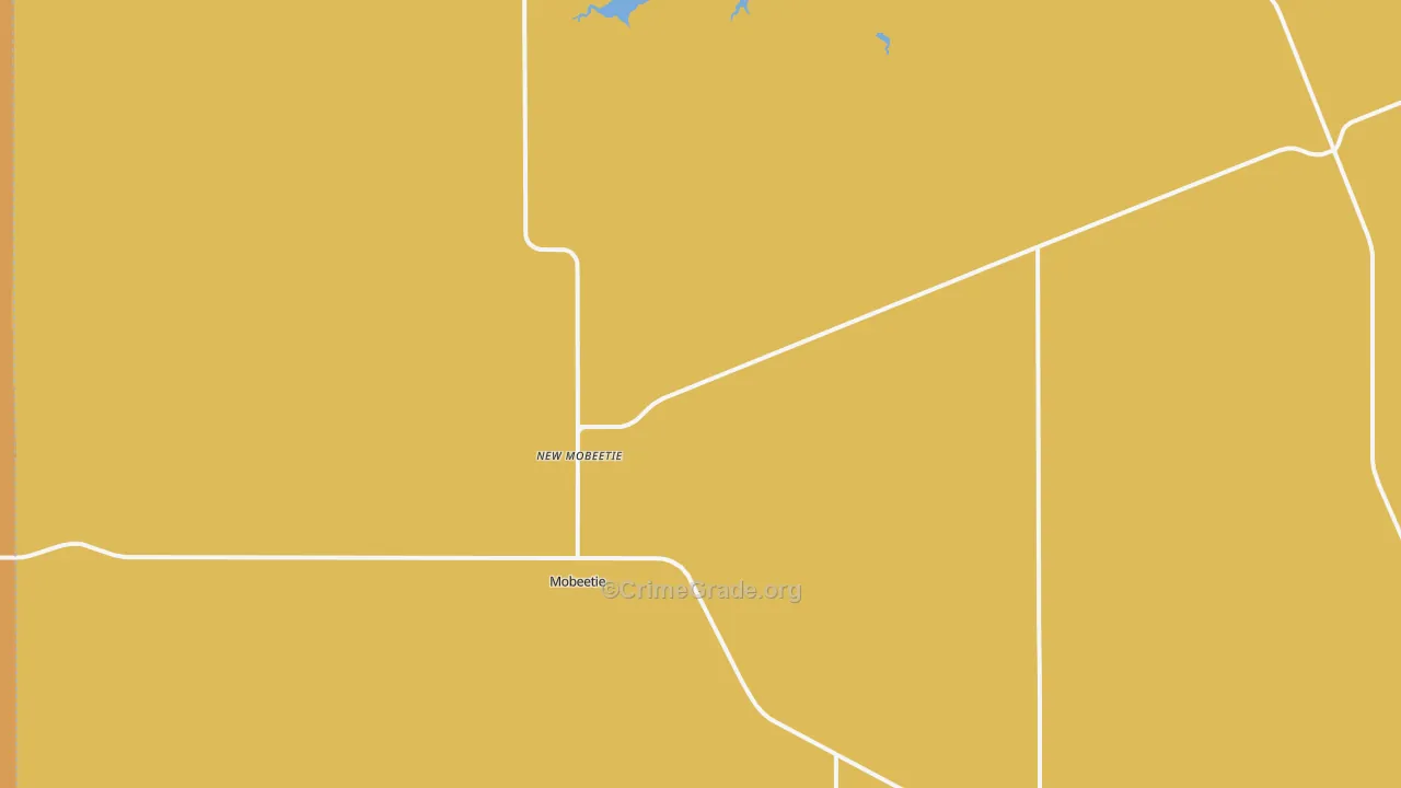 Mobeetie, TX Map of Assault Rates
