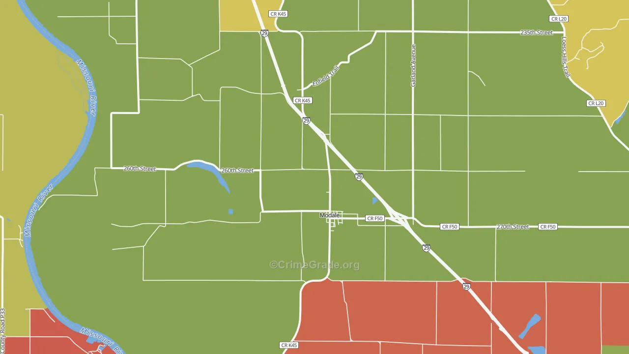 Modale, IA Map of Assault Rates