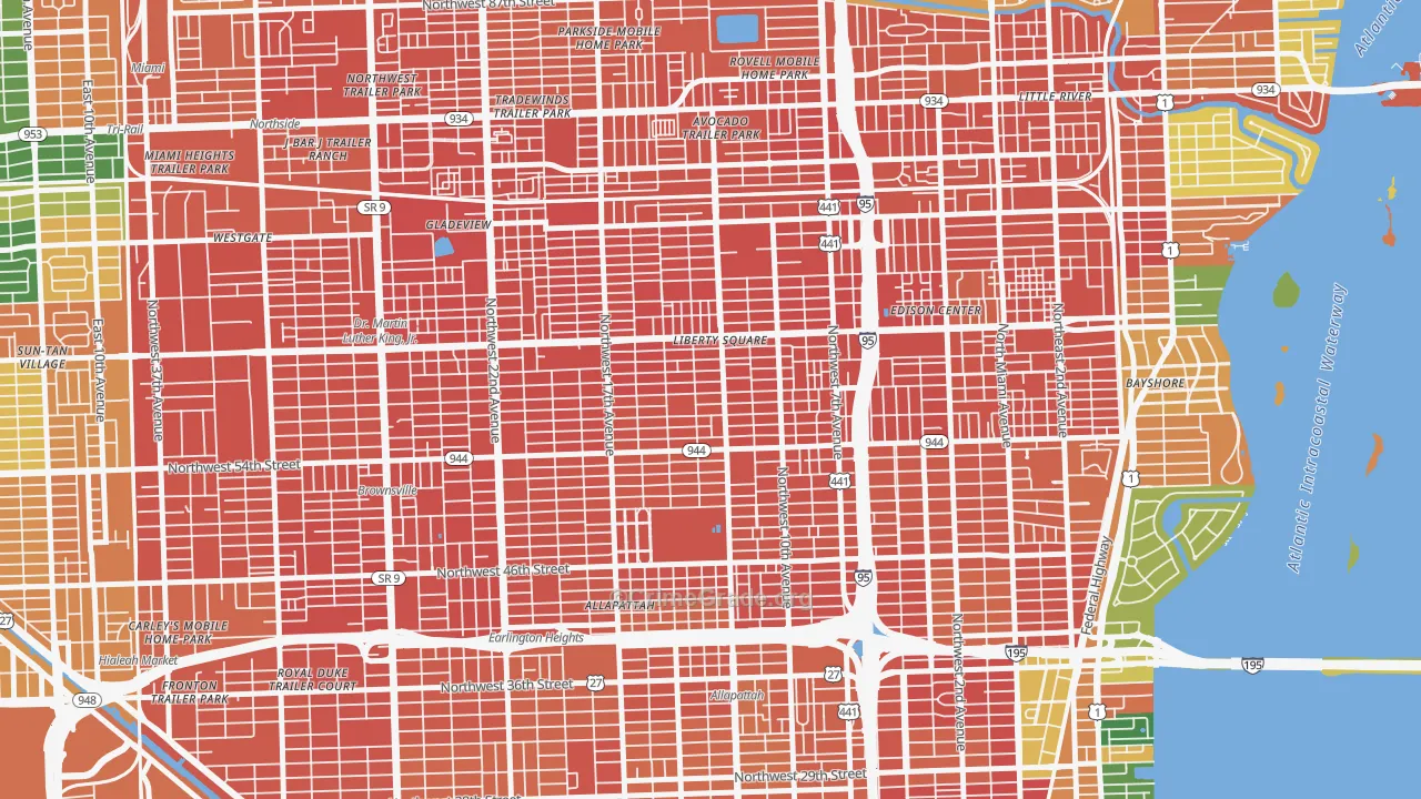 Model City, Miami, FL Map of Assault Rates