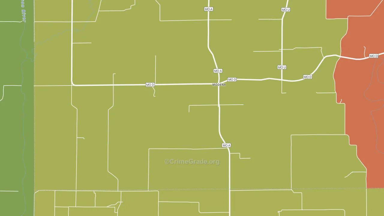 Modena, MO Map of Assault Rates
