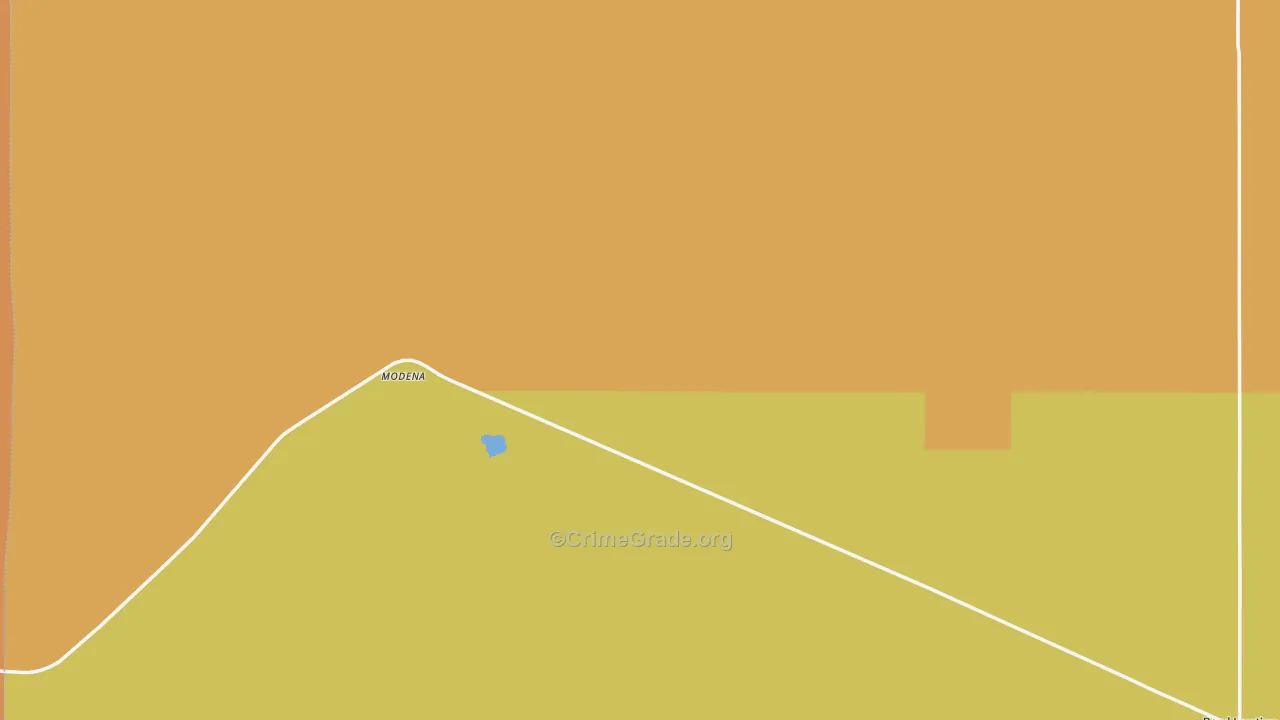 Modena, UT Map of Assault Rates
