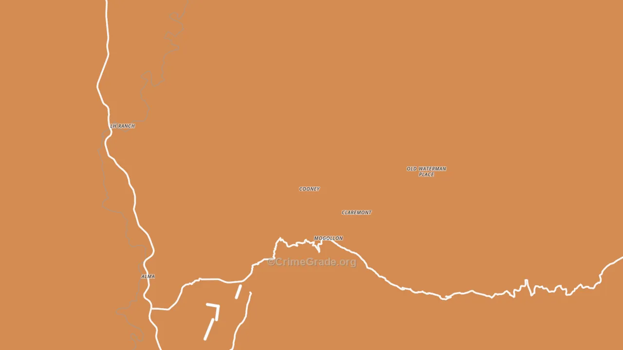 Mogollon, NM Map of Assault Rates