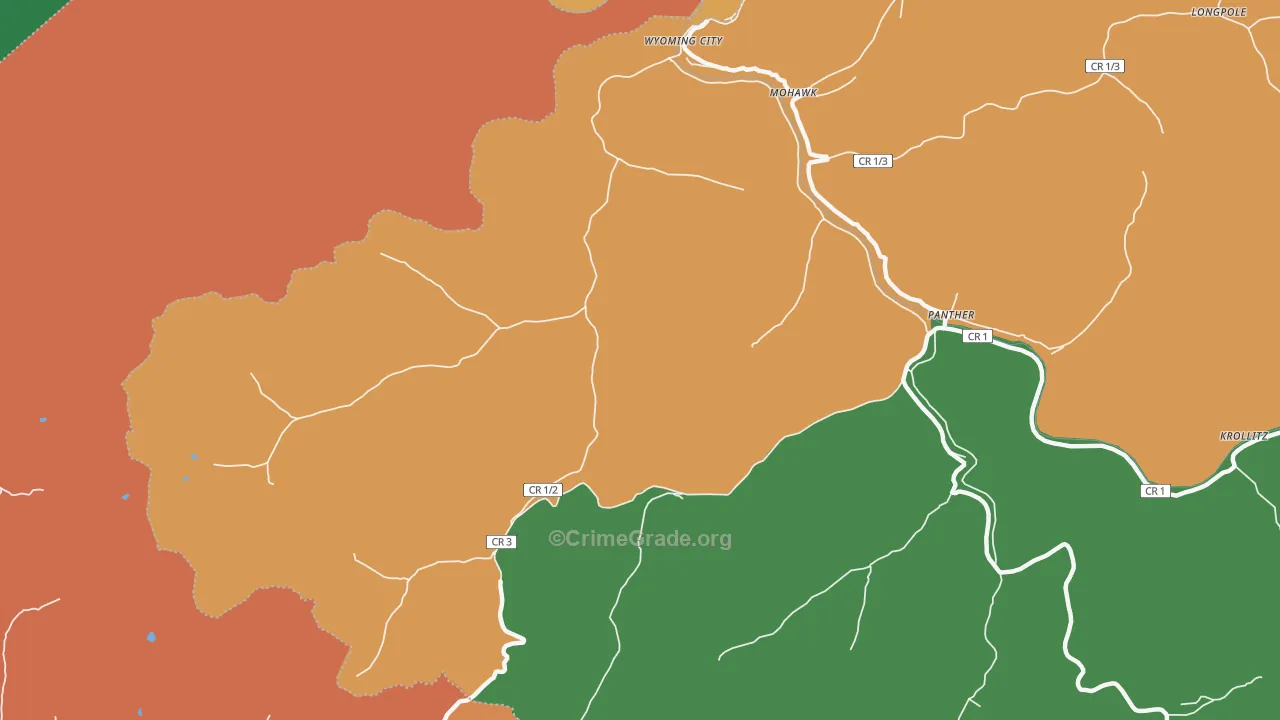 Mohawk, WV Map of Assault Rates