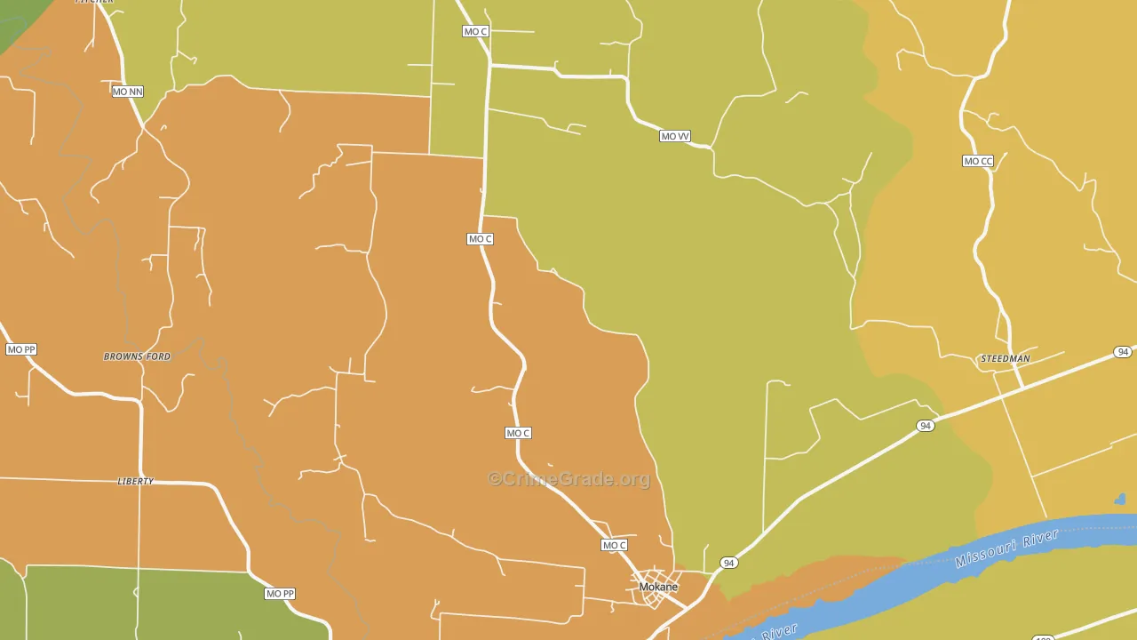 Mokane, MO Map of Assault Rates