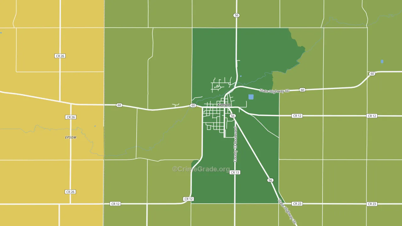 Moland, MN Map of Assault Rates