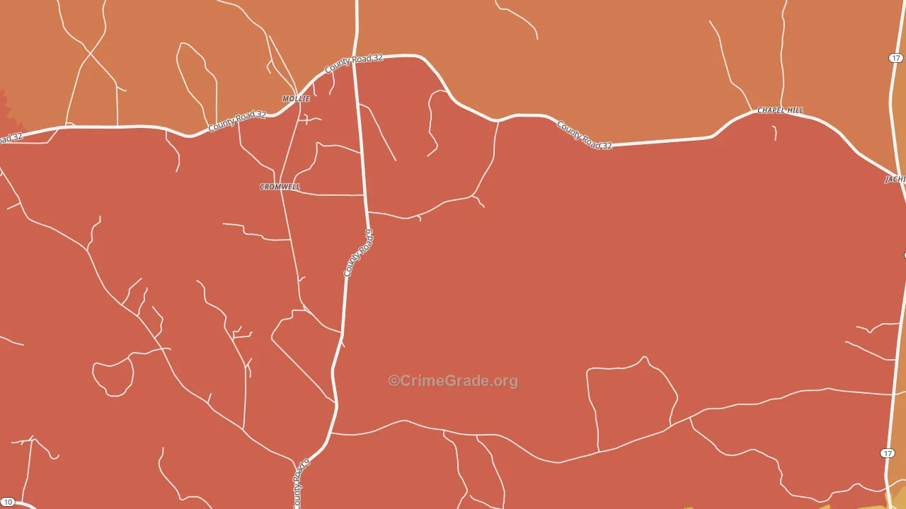 Mollie, AL Map of Assault Rates