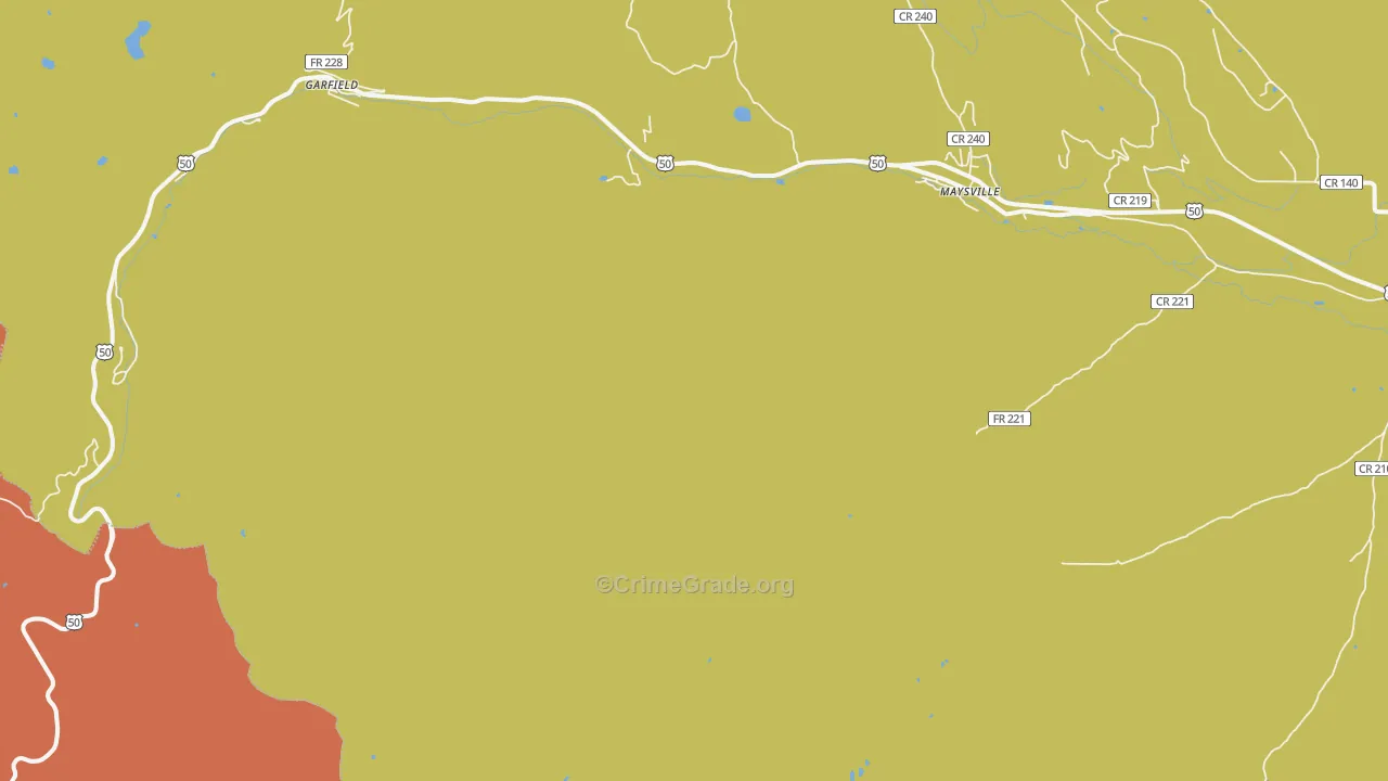 Monarch, CO Map of Assault Rates