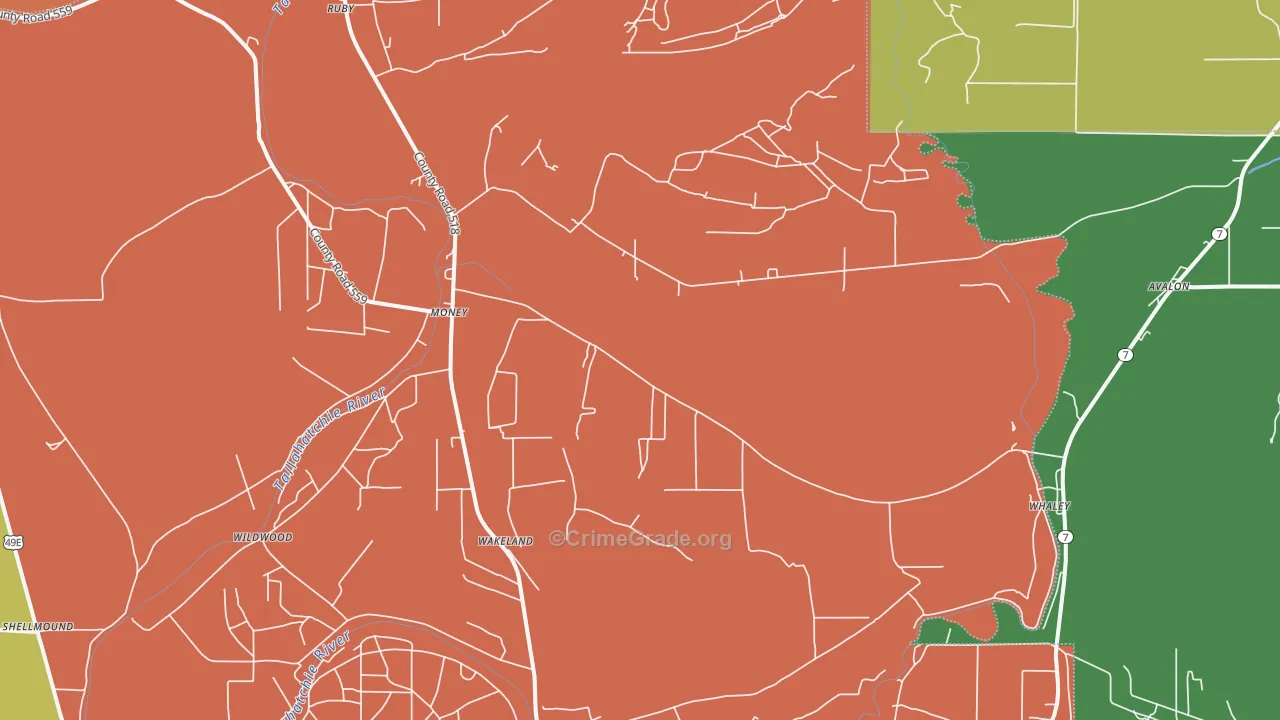 Money, MS Map of Assault Rates