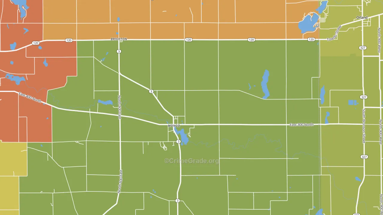 Mongo, IN Map of Assault Rates