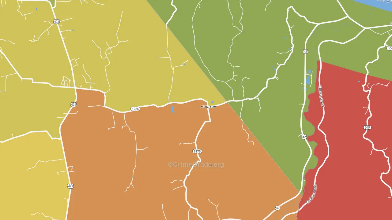 Monitor, KY Map of Assault Rates