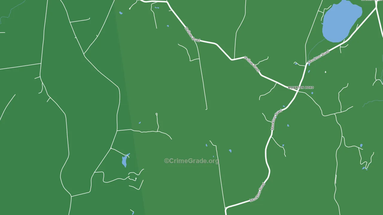 Monkton Boro, VT Map of Assault Rates