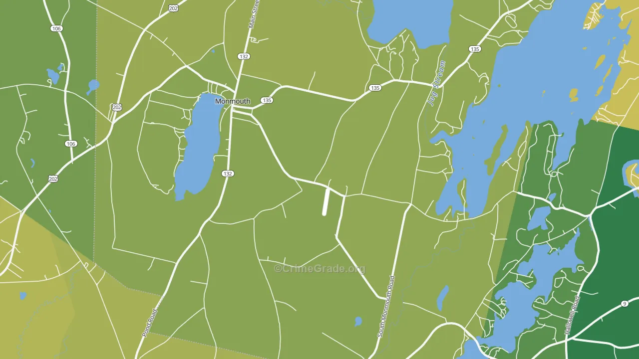 Monmouth, ME Map of Assault Rates