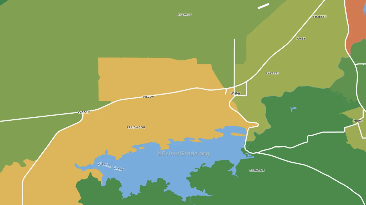 Monroe, OK Map of Assault Rates