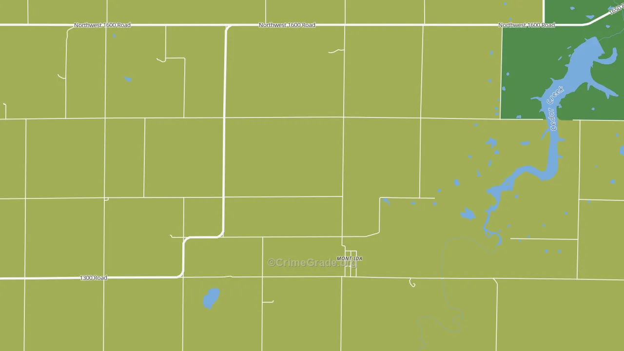 Mont Ida, KS Map of Assault Rates