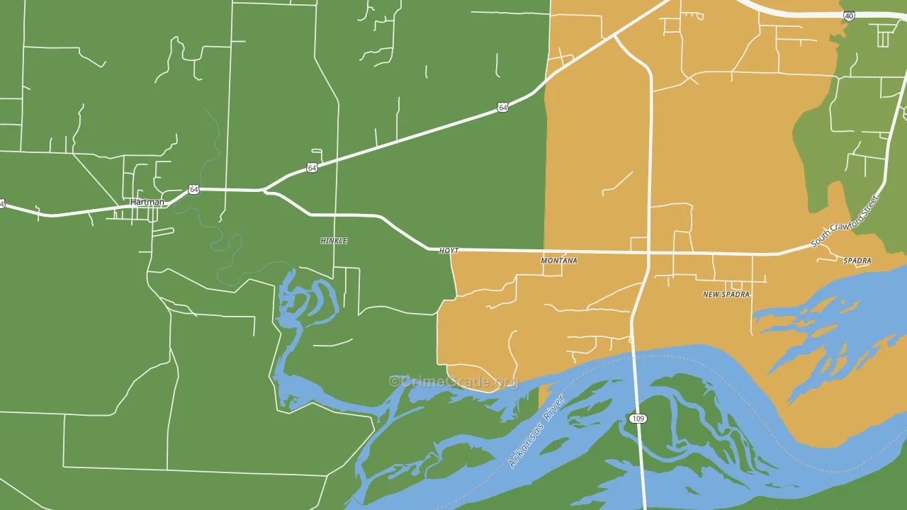 Montana, AR Map of Assault Rates