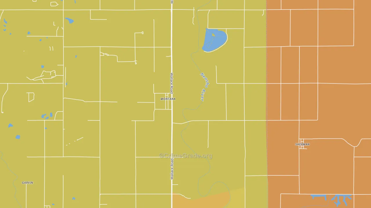 Montana, KS Map of Assault Rates