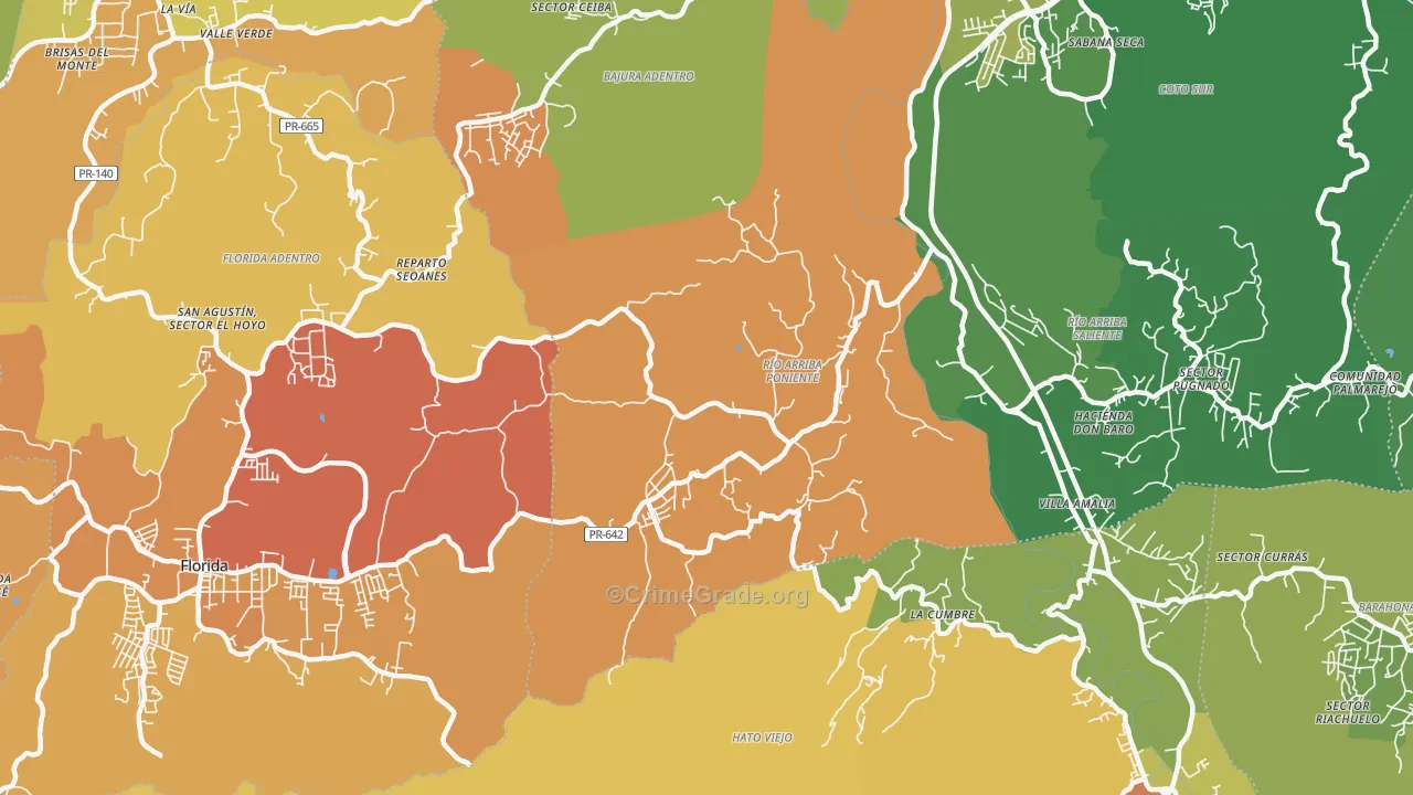Montebello, PR Map of Assault Rates