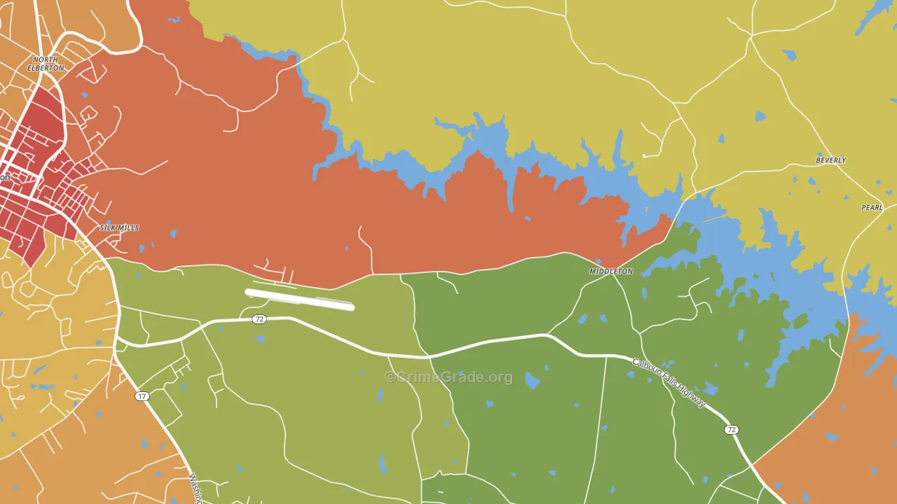 Montevideo, GA Map of Assault Rates