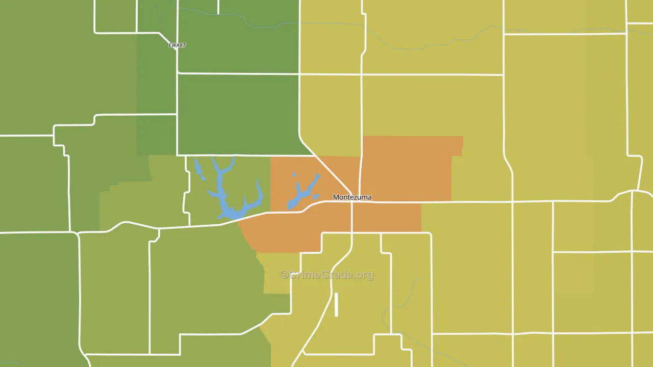 Montezuma, IA Map of Assault Rates