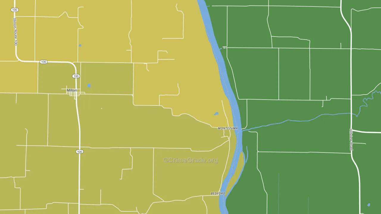 Montezuma, IL Map of Assault Rates