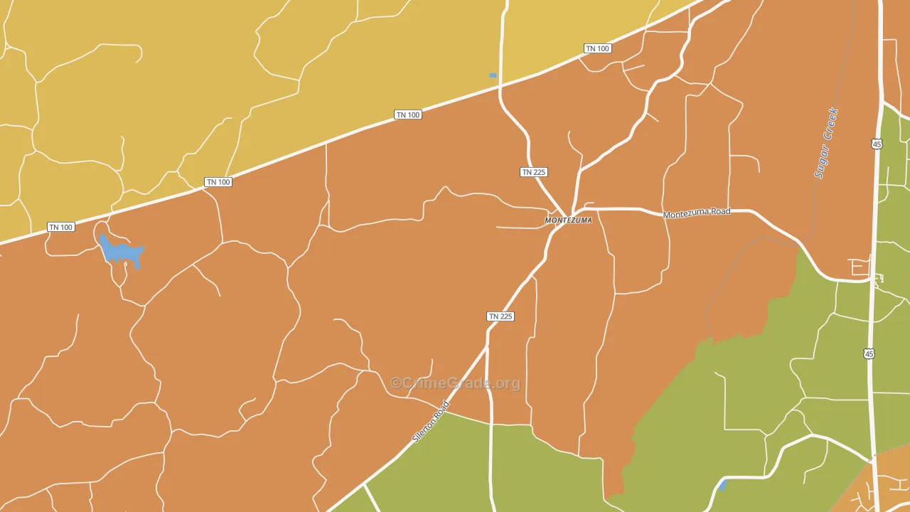 Montezuma, TN Map of Assault Rates