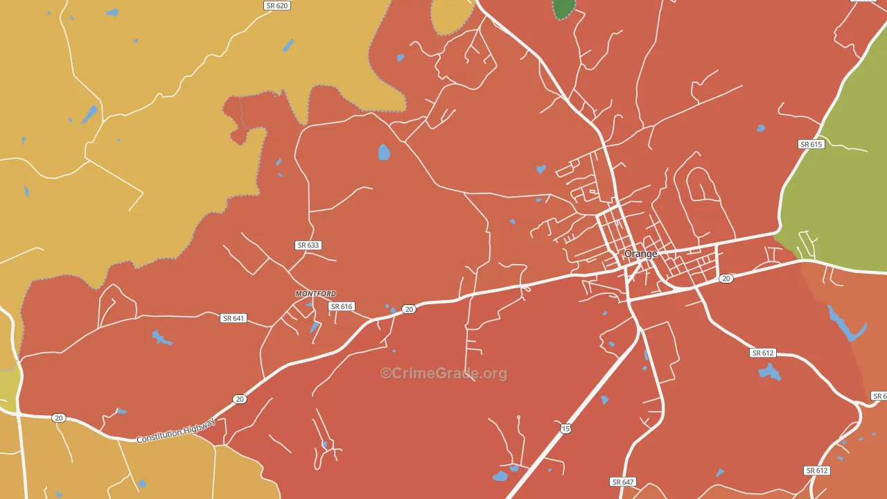 Montford, VA Map of Assault Rates