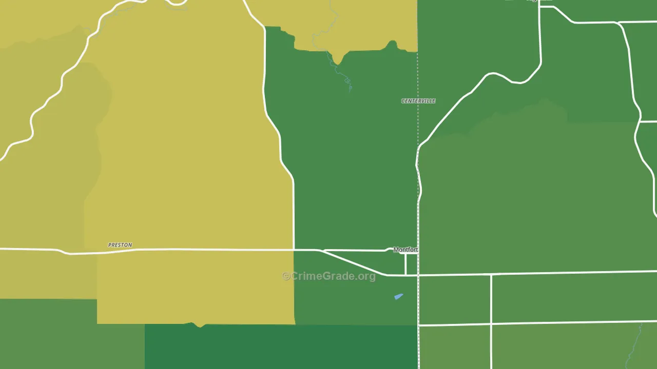 Montfort, WI Map of Assault Rates