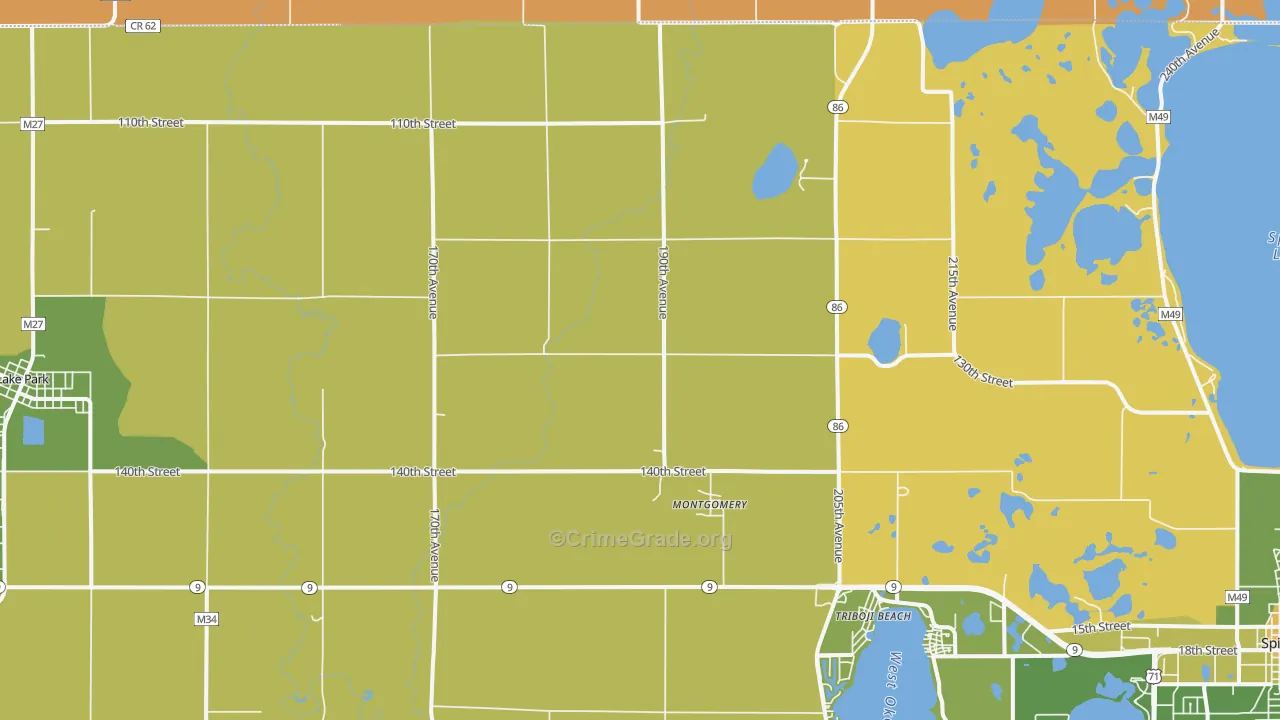 Montgomery, IA Map of Assault Rates