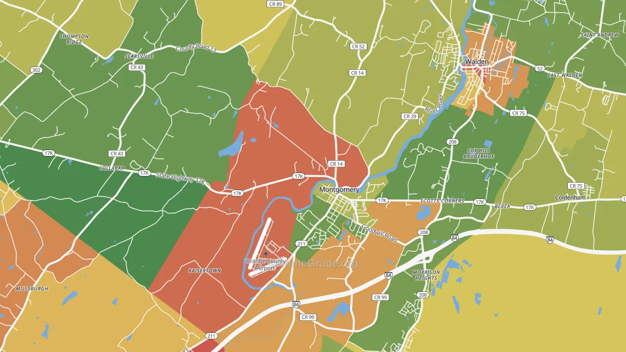 Montgomery, NY Map of Assault Rates