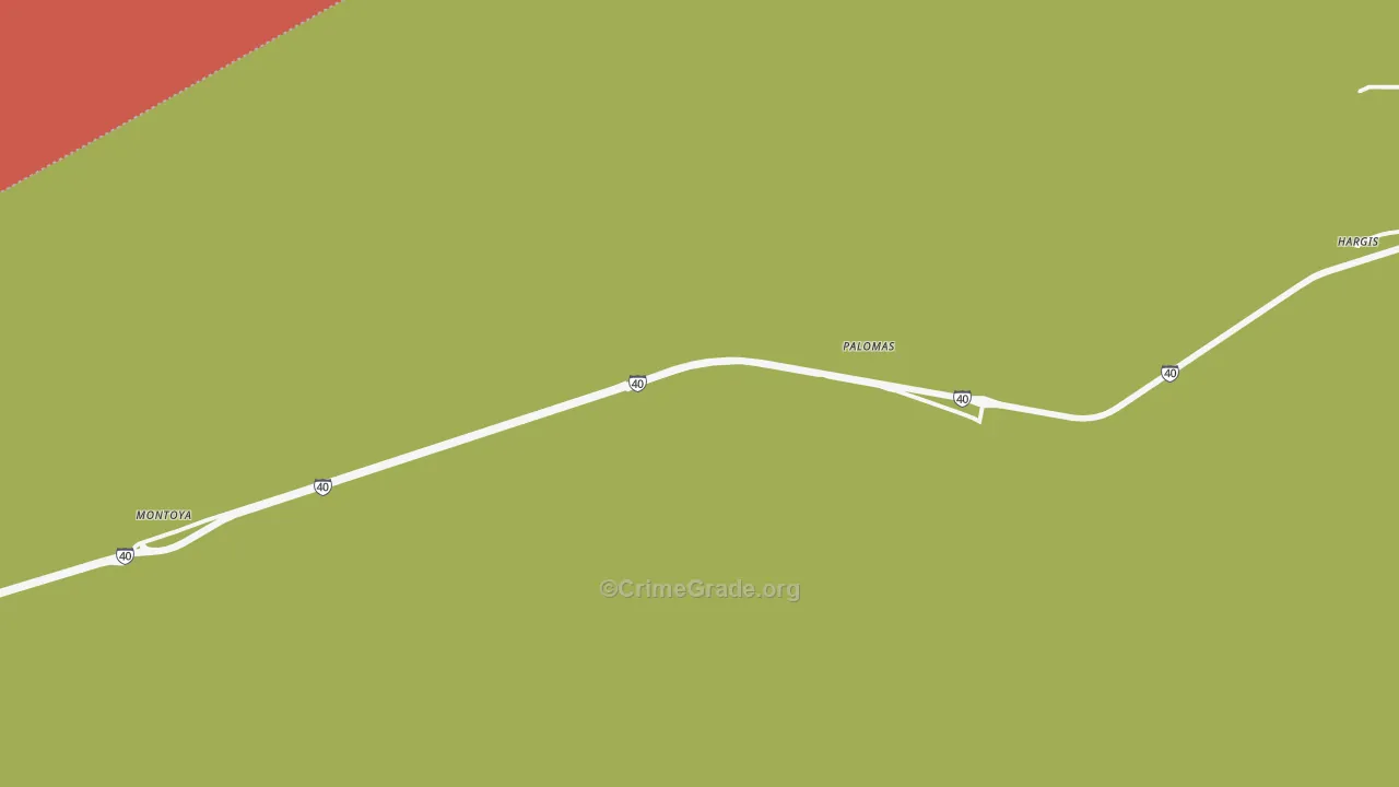 Montoya, NM Map of Assault Rates