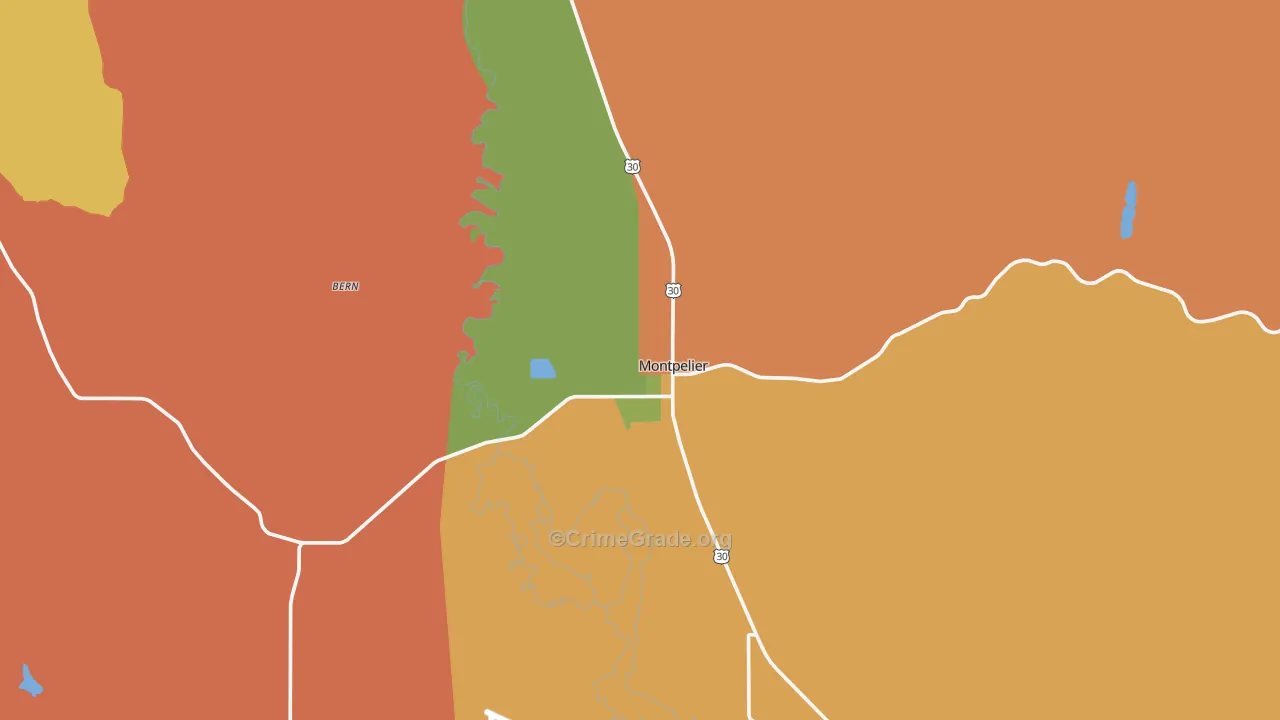 Montpelier, ID Map of Assault Rates