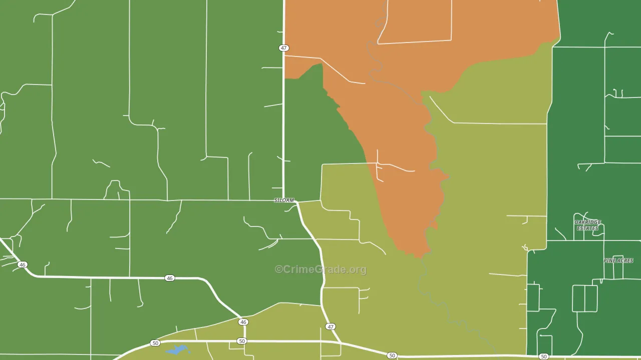 Montpelier, MS Map of Assault Rates