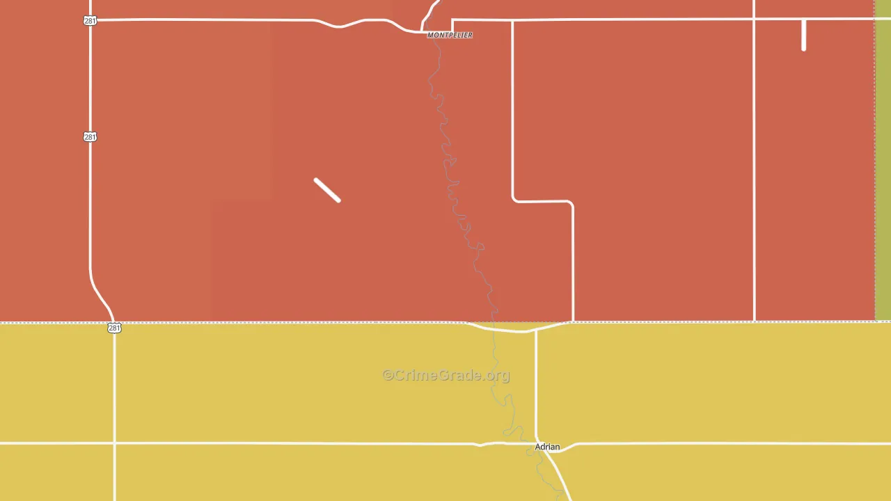 Montpelier, ND Map of Assault Rates