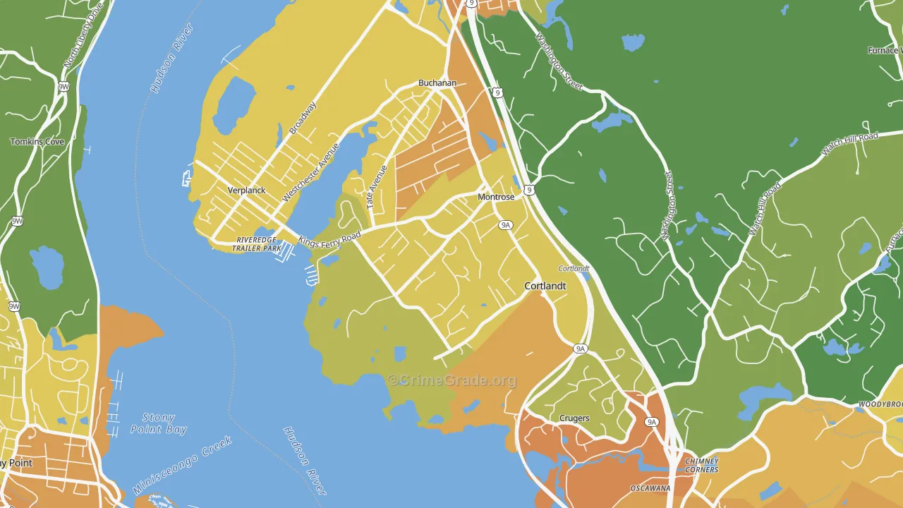 Montrose, NY Map of Assault Rates