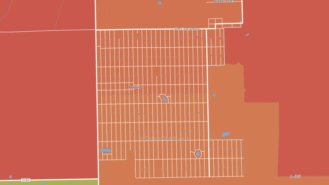 Montura, FL Map of Assault Rates