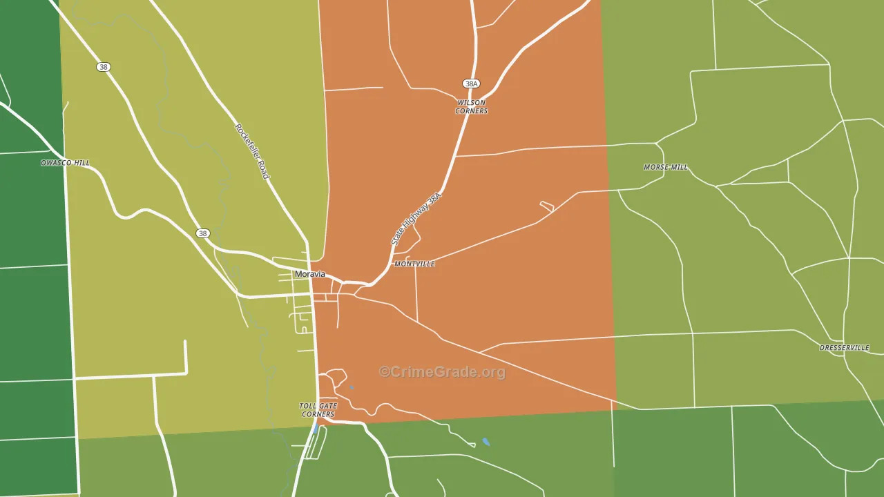 Montville, NY Map of Assault Rates